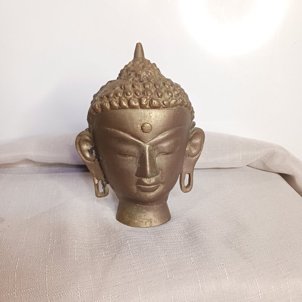 Numbered Brass Buddha Head - Picture 8 of 9